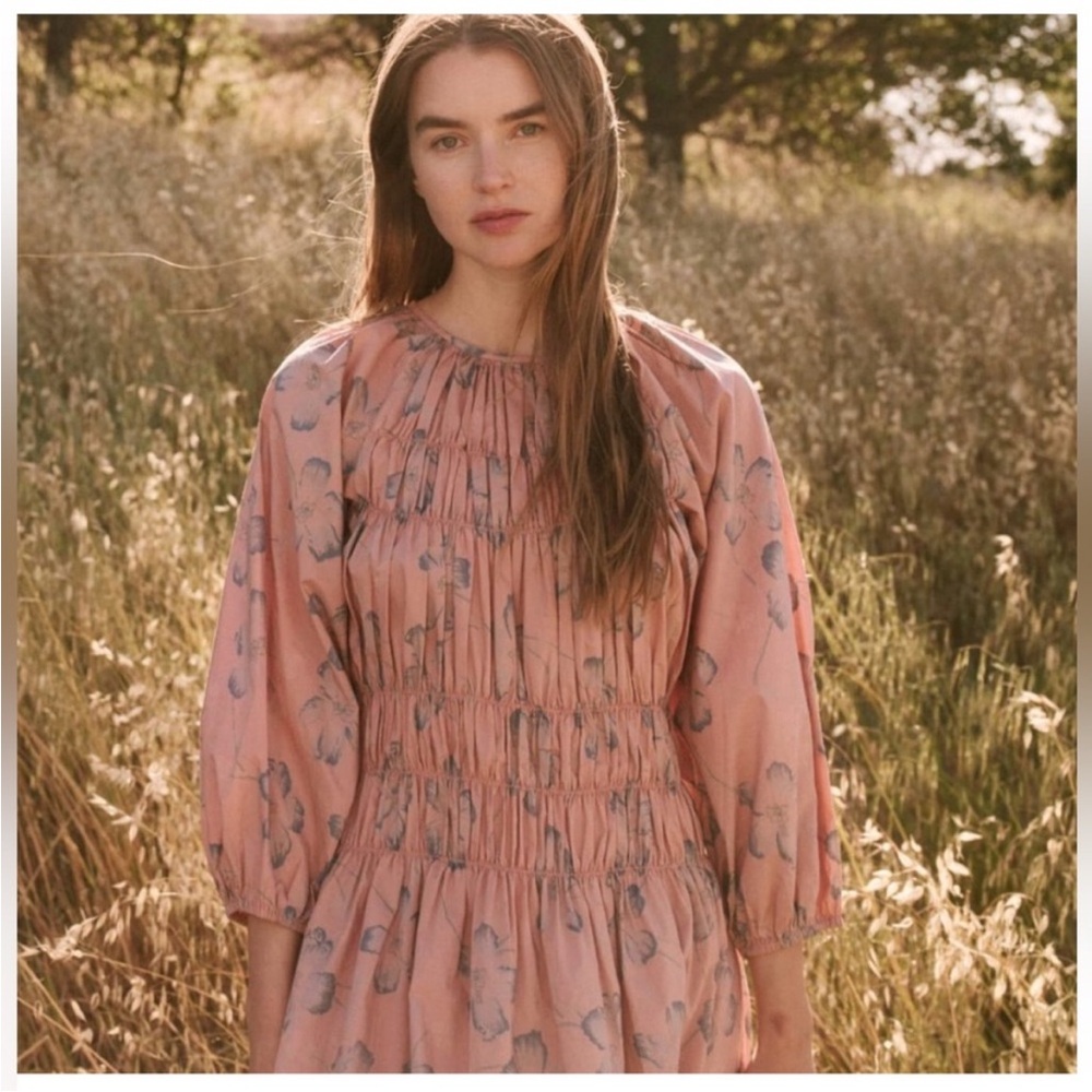 THE GREAT. Cobblestone dress in vintage petal floral print size 0 (XS)